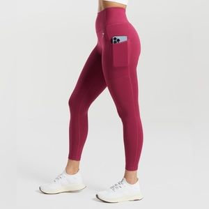 Gymshark Pocket High Waist Leggings Raspberry Pink